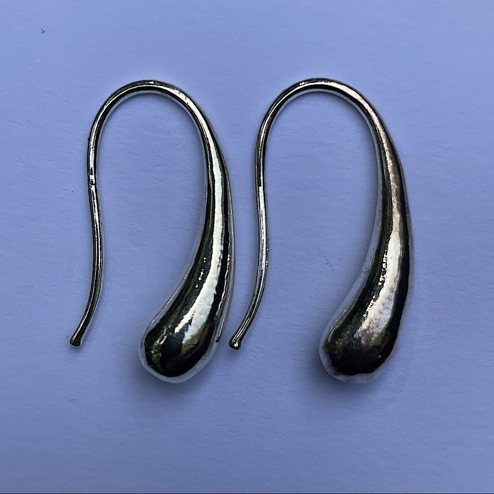 Teardrop gold over sterling silver earrings